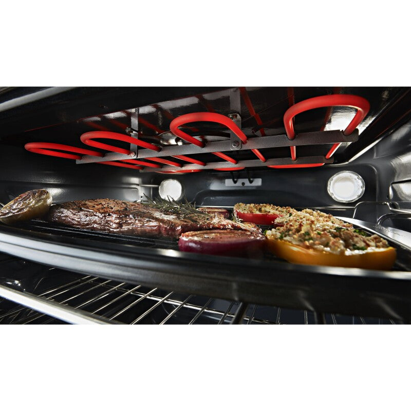 KitchenAid 30" 5-Element Electric Slide-In Convection Range - Stainless Steel (KSEG700ESS)