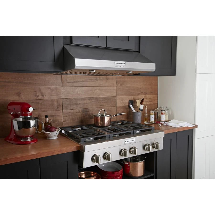 KITCHENAID 36" 585 Cfm Motor Class Commercial-style Under-cabinet Range Hood System - Stainless Steel (KVUC606KSS)