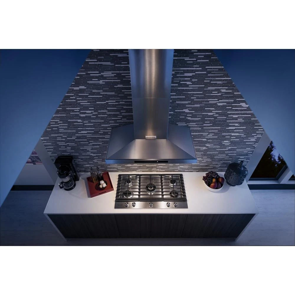 KitchenAid 36" Wall-mount, 3-speed Canopy Hood - Stainless Steel (KVWB606DSS)