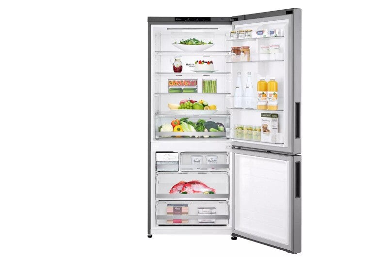 LG 15 cu. ft. Bottom Freezer Refrigerator - Platinum Silver (LBNC15231V)