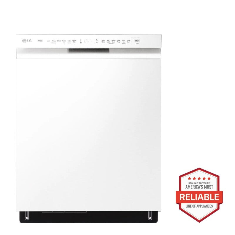 LG 24 Inch Front Control Dishwasher With Quadwash™ And 3rd Rack - White (LDFN4542W)