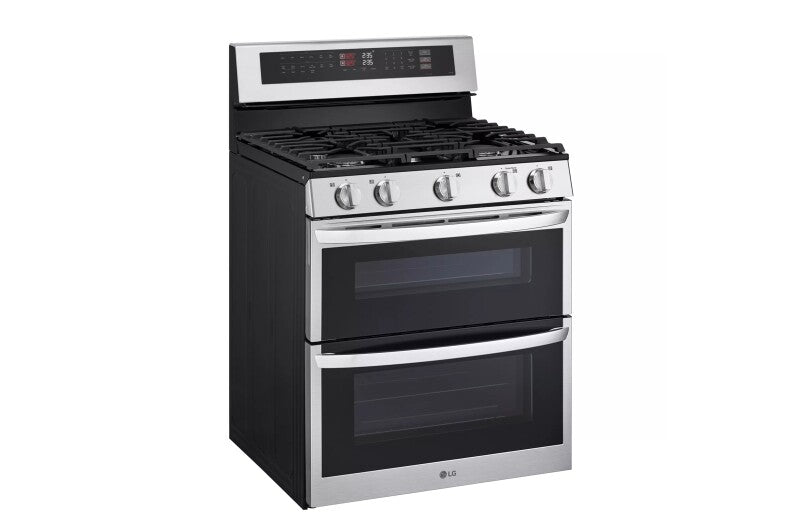 LG 6.9 Cu. Ft. Smart Gas Double Oven Freestanding Range With Probake Convection®, Air Fry & Air Sous Vide - Stainless Steel (LDGL6924S)