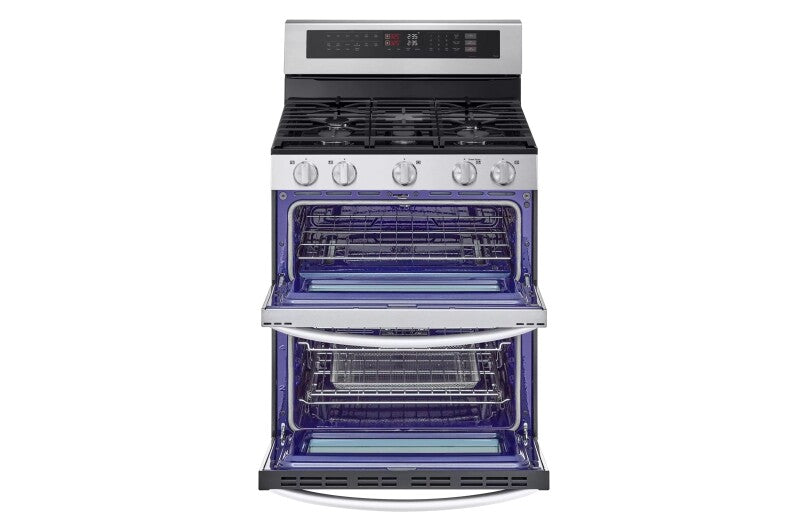 LG 6.9 Cu. Ft. Smart Gas Double Oven Freestanding Range With Probake Convection®, Air Fry & Air Sous Vide - Stainless Steel (LDGL6924S)