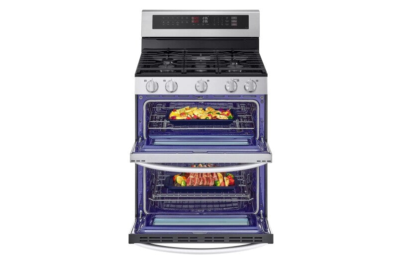 LG 6.9 Cu. Ft. Smart Gas Double Oven Freestanding Range With Probake Convection®, Air Fry & Air Sous Vide - Stainless Steel (LDGL6924S)