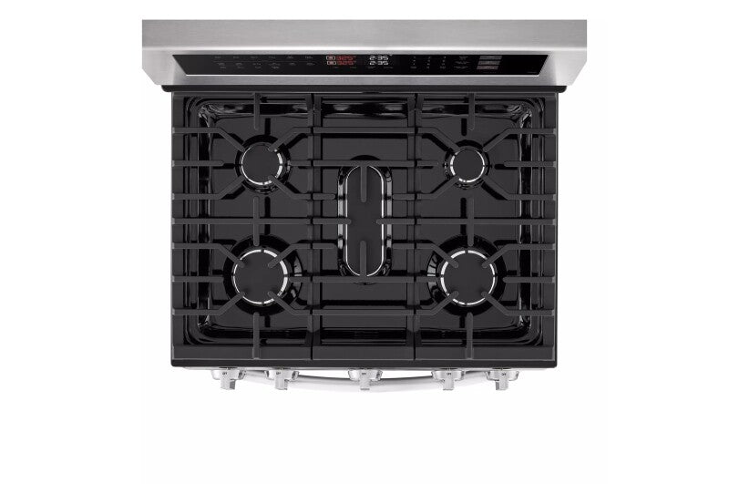 LG 6.9 Cu. Ft. Smart Gas Double Oven Freestanding Range With Probake Convection®, Air Fry & Air Sous Vide - Stainless Steel (LDGL6924S)