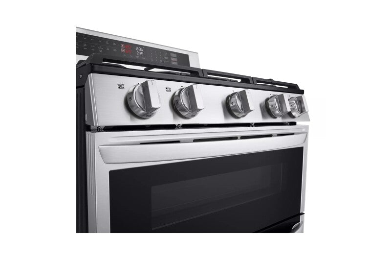 LG 6.9 Cu. Ft. Smart Gas Double Oven Freestanding Range With Probake Convection®, Air Fry & Air Sous Vide - Stainless Steel (LDGL6924S)