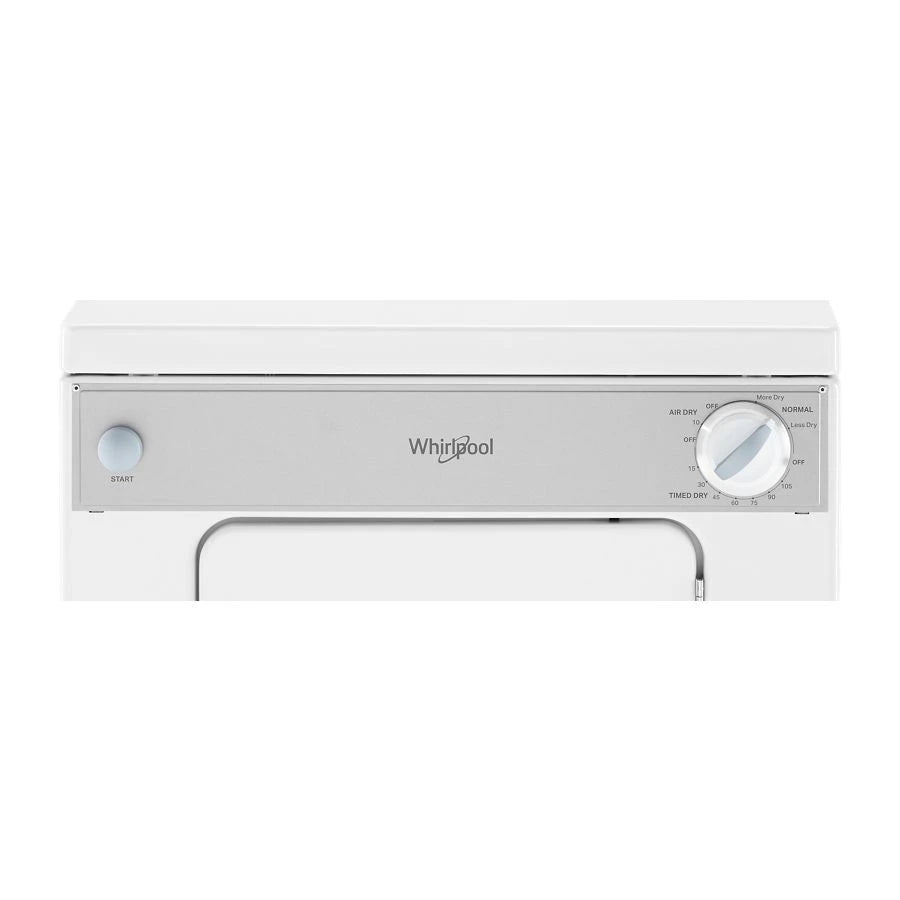 WHIRLPOOL 3.4 cu. ft. Compact Front Load Dryer with Flexible Installation - White-on-White (LDR3822PQ)
