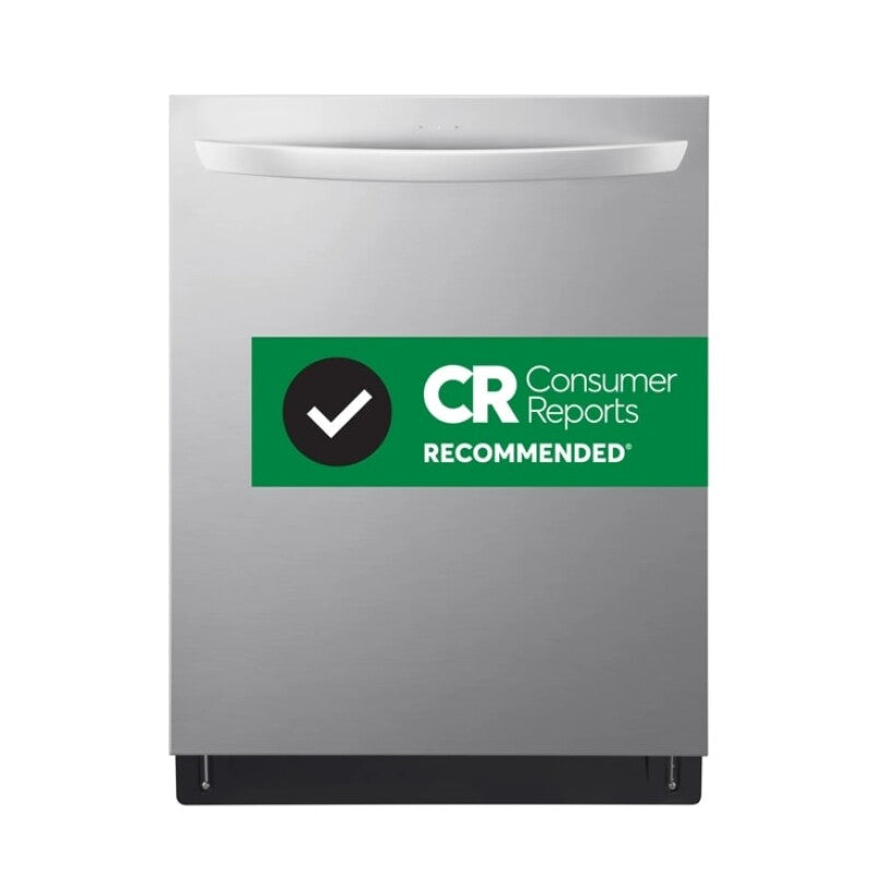 LG 24 Inch Quadwash® Top Control Dishwasher - Stainless Steel - Print Proof Stainless Steel (LDTH5554S)