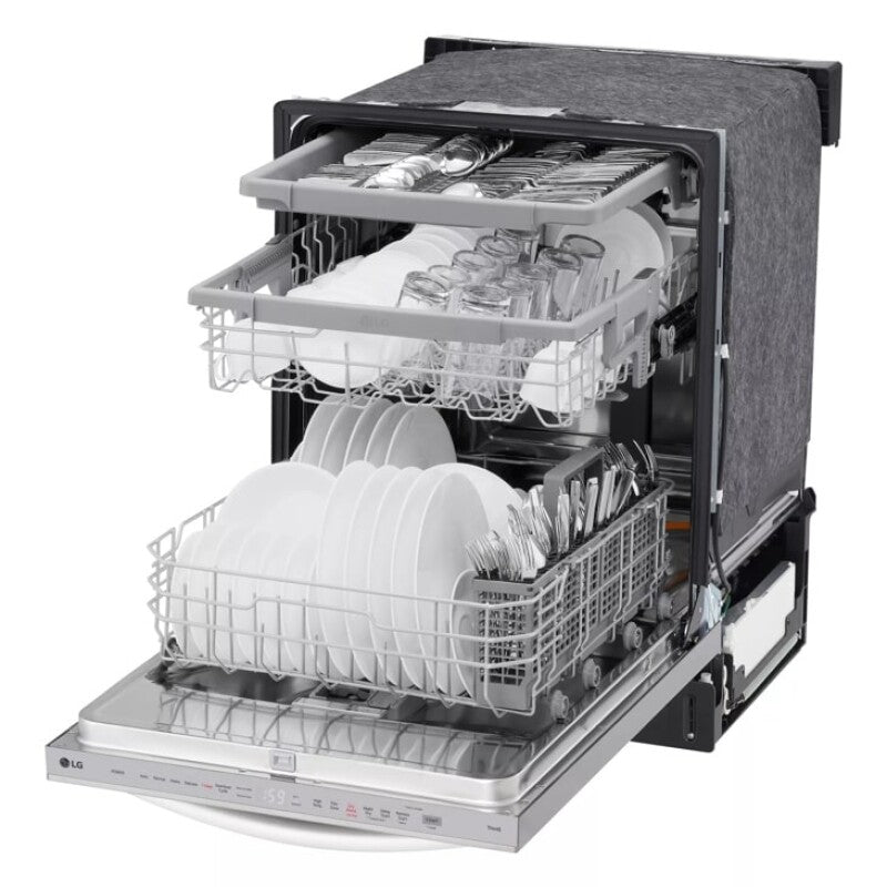 LG 24 Inch Quadwash® Top Control Dishwasher - Stainless Steel - Print Proof Stainless Steel (LDTH5554S)
