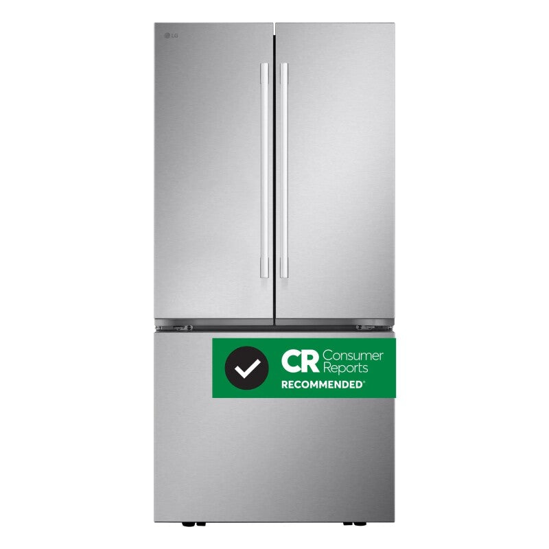 LG 25 Cu. Ft. Standard-depth 3-door French Door Refrigerator With Hybrid Handle Design - Stainless Steel (LF25H6200S)