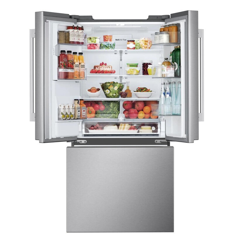 LG 25 Cu. Ft. Standard-depth Max™ 3-door French Door Refrigerator With External Ice And Water Dispenser - Print Proof Stainless Steel (LF25H6330S)