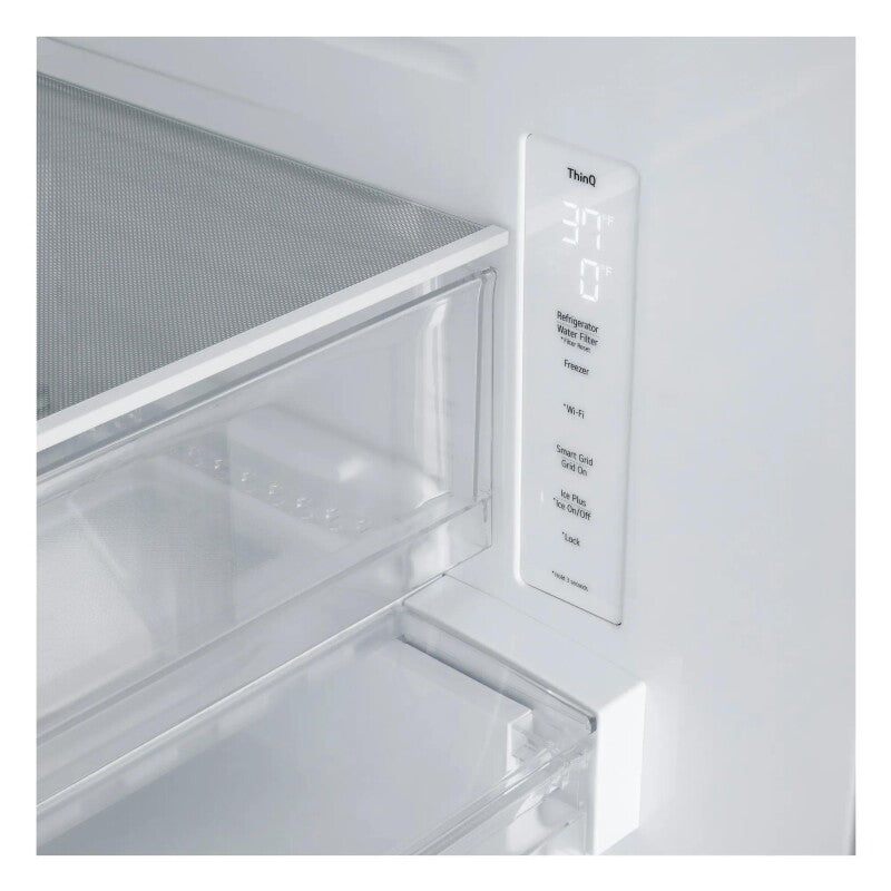 LG 25 Cu. Ft. Standard-depth Max™ 3-door French Door Refrigerator With External Ice And Water Dispenser - Print Proof Stainless Steel (LF25H6330S)