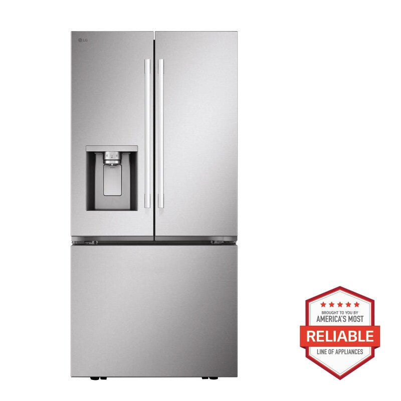 LG 25 Cu. Ft. Standard-depth Max™ 3-door French Door Refrigerator With External Ice And Water Dispenser - Print Proof Stainless Steel (LF25H6330S)