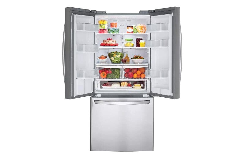 LG 22 cu.ft. Capacity 3-Door French Door Refrigerator LFDS22520S - Stainless Steel (LFDS22520S)