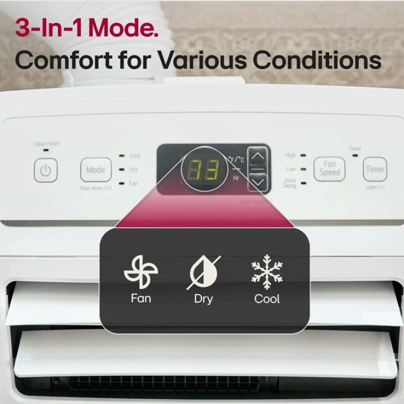 LG 10,000 BTU DUAL Inverter Smart Wi-Fi Portable Air Conditioner - White (LP1419IVSM)