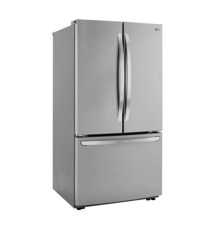 LG 23 cu.ft French Door, Counter-Depth, Non Dispense Refrigerator - Print Proof Stainless Steel (LRFCC23D6S)