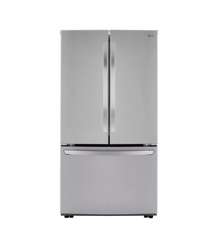 LG 23 cu.ft French Door, Counter-Depth, Non Dispense Refrigerator - Print Proof Stainless Steel (LRFCC23D6S)