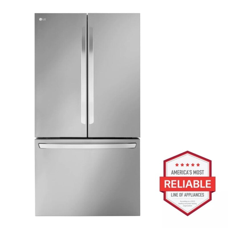 LG 27 cu. ft. Smart Counter-Depth MAX™ French Door Refrigerator - Print Proof Stainless Steel (LRFLC2706S)