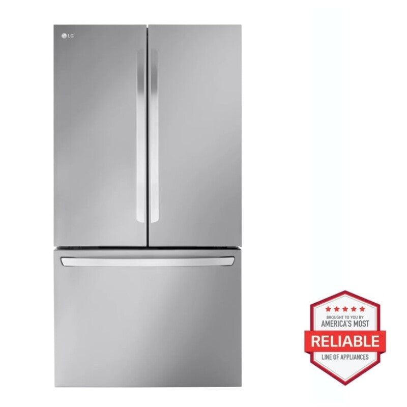 LG 27 cu. ft. Smart Counter-Depth MAX™ French Door Refrigerator - Print Proof Stainless Steel (LRFLC2706S)