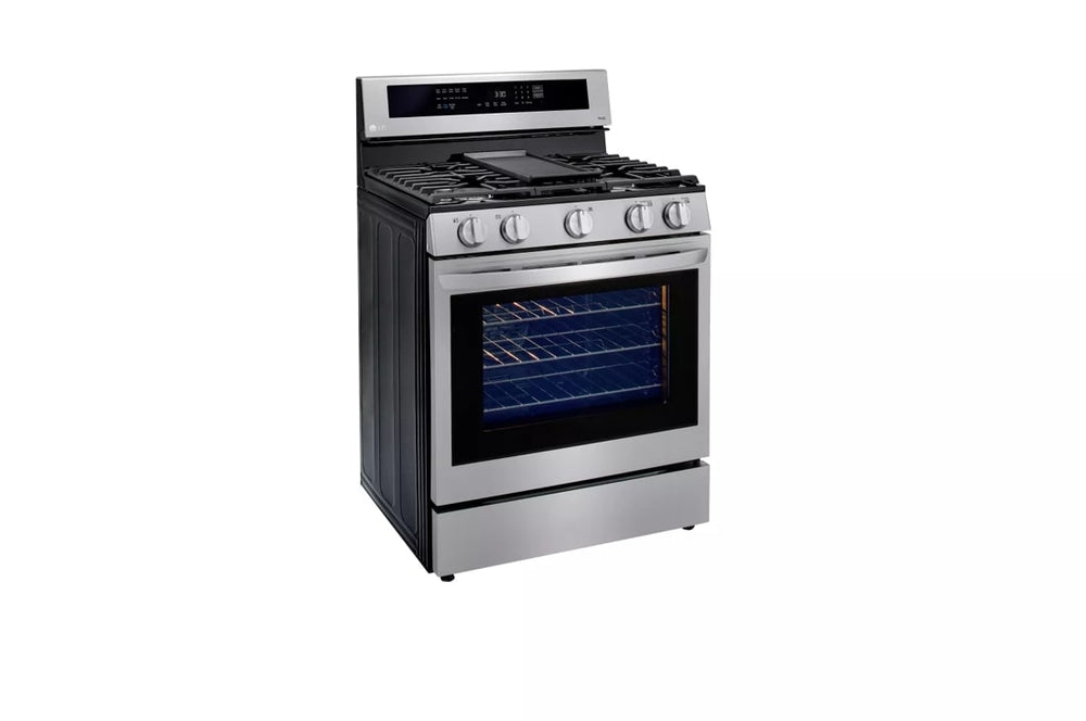 LG 5.8 cu ft. Smart Wi-Fi Enabled True Convection InstaView® Gas Range with Air Fry - Stainless Steel (LRGL5825F)
