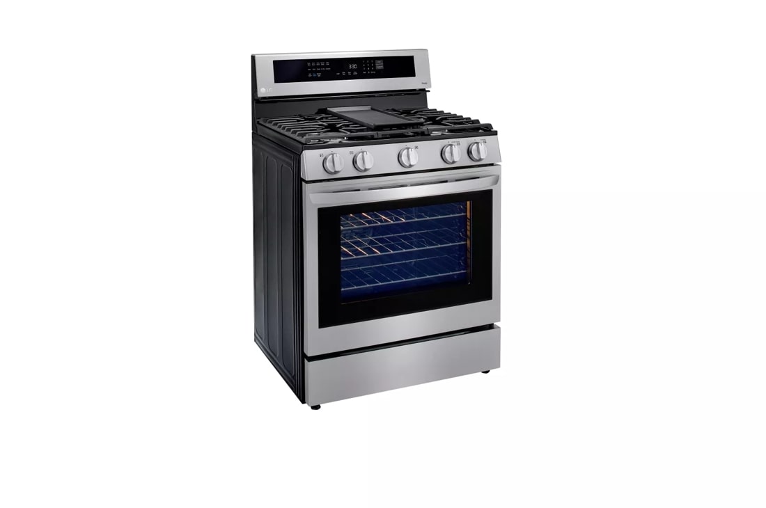 LG 5.8 cu ft. Smart Wi-Fi Enabled True Convection InstaView® Gas Range with Air Fry - Stainless Steel (LRGL5825F)
