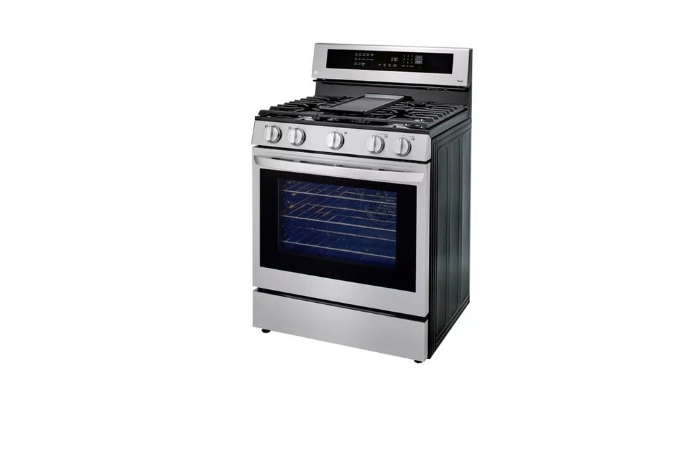 LG 5.8 cu ft. Smart Wi-Fi Enabled True Convection InstaView® Gas Range with Air Fry - Stainless Steel (LRGL5825F)
