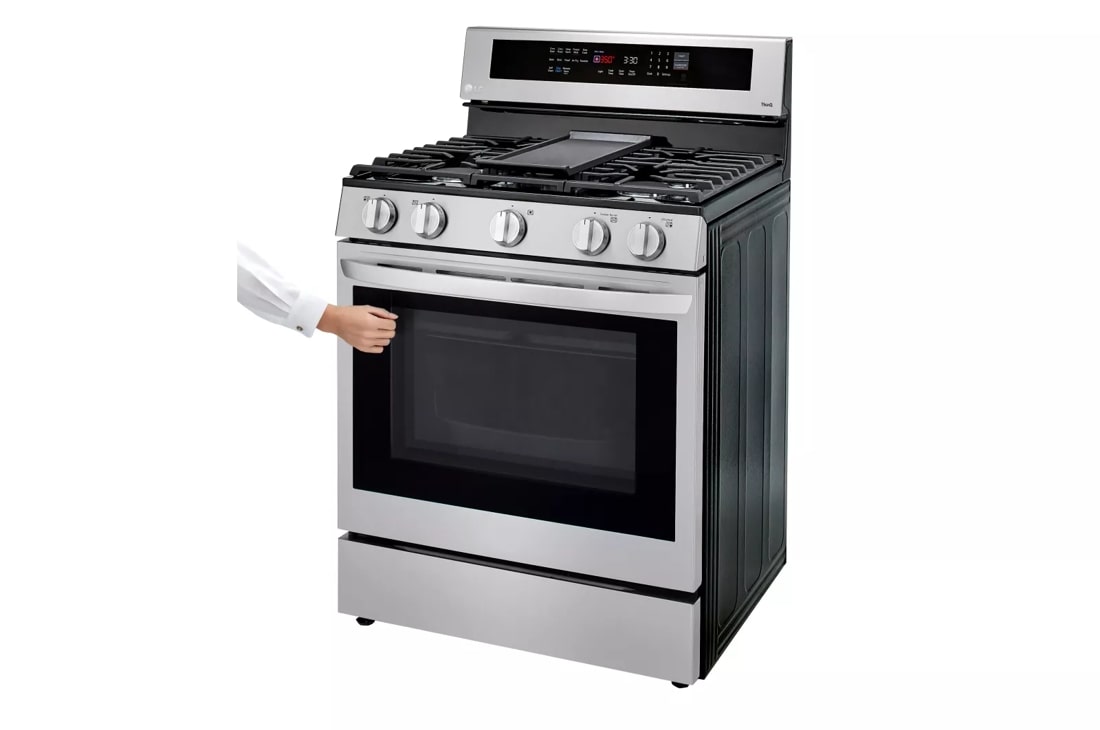 LG 5.8 cu ft. Smart Wi-Fi Enabled True Convection InstaView® Gas Range with Air Fry - Stainless Steel (LRGL5825F)