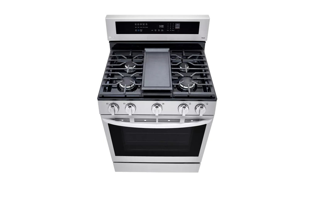 LG 5.8 cu ft. Smart Wi-Fi Enabled True Convection InstaView® Gas Range with Air Fry - Stainless Steel (LRGL5825F)