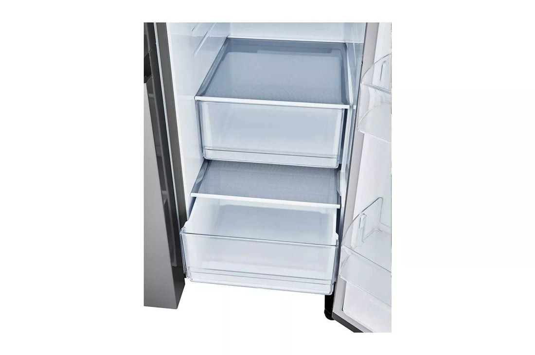LG 27 cu. ft. Side-by-Side Refrigerator with Smooth Touch Ice Dispenser - Stainless Steel Look (LRSXS2706V)