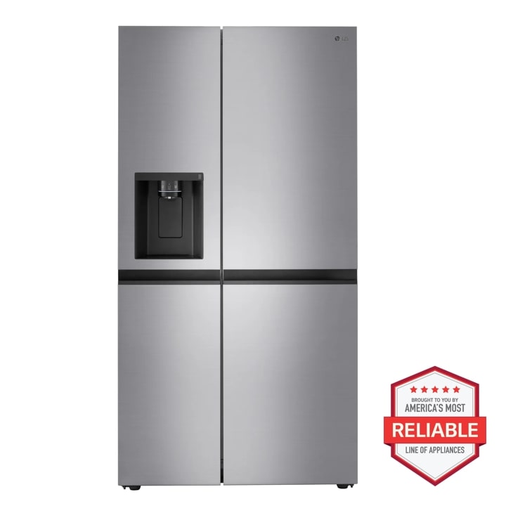 LG 27 cu. ft. Side-by-Side Refrigerator with Smooth Touch Ice Dispenser - Stainless Steel Look (LRSXS2706V)