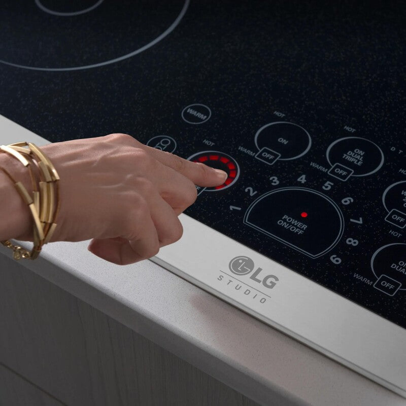 LG Studio 30” Electric Cooktop - Black (LSCE305ST)