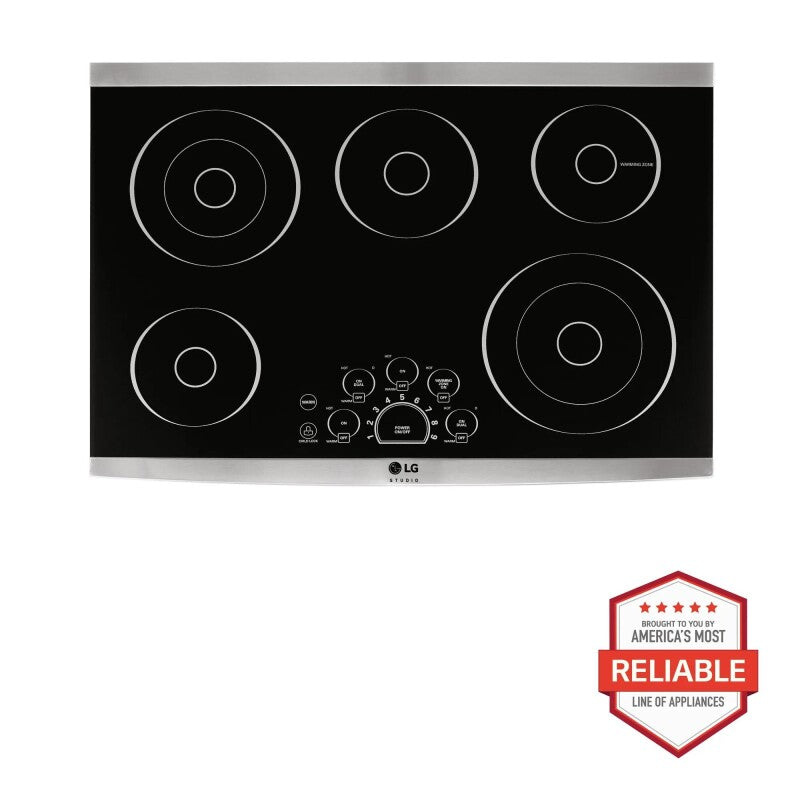 LG Studio 30” Electric Cooktop - Black (LSCE305ST)