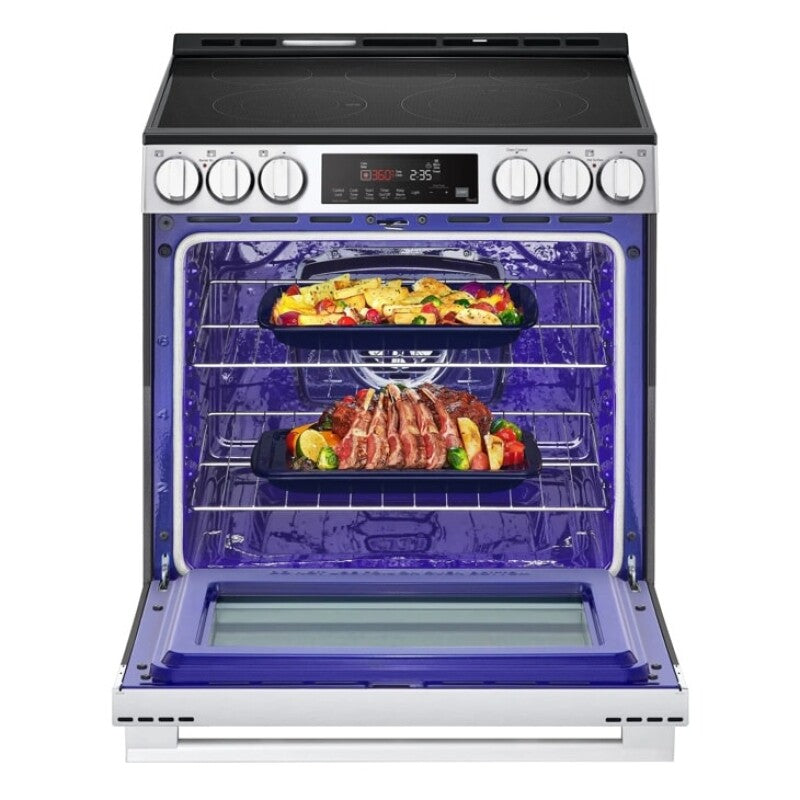 LG 6.3 Cu Ft. Smart Electric Slide-in Range With Air Fry & Easyclean® - Print Proof Stainless Steel (LSEL6333XE)