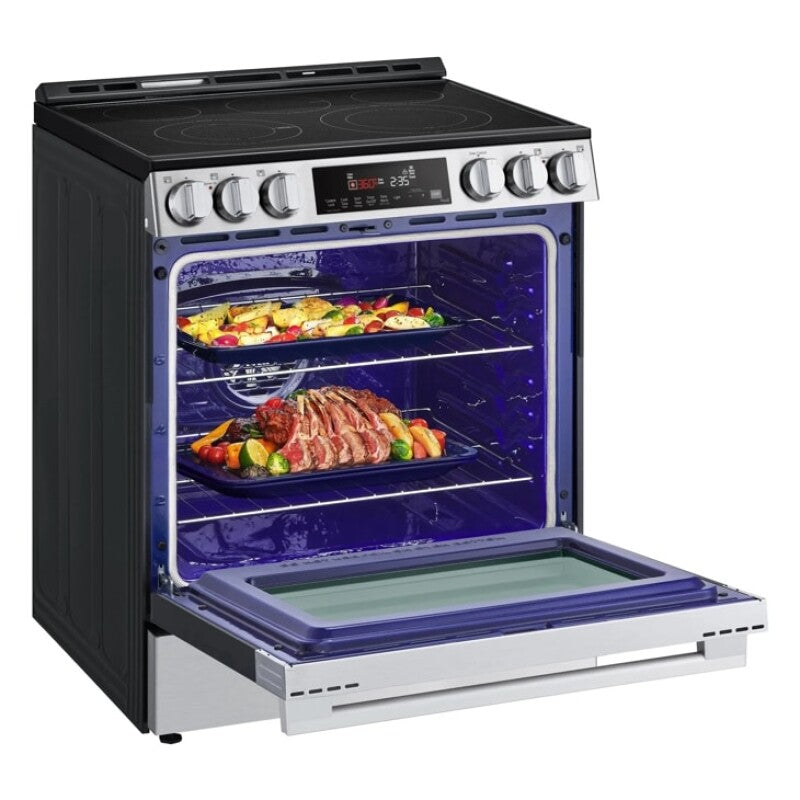 LG 6.3 Cu Ft. Smart Electric Slide-in Range With Air Fry & Easyclean® - Print Proof Stainless Steel (LSEL6333XE)