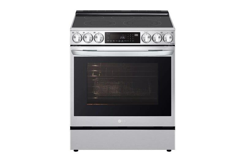 LG 6.3 cu ft. Smart wi-fi Enabled ProBake Convection® InstaView® Electric Slide-In Range with Air Fry - Print Proof Stainless Steel (LSEL6335F)