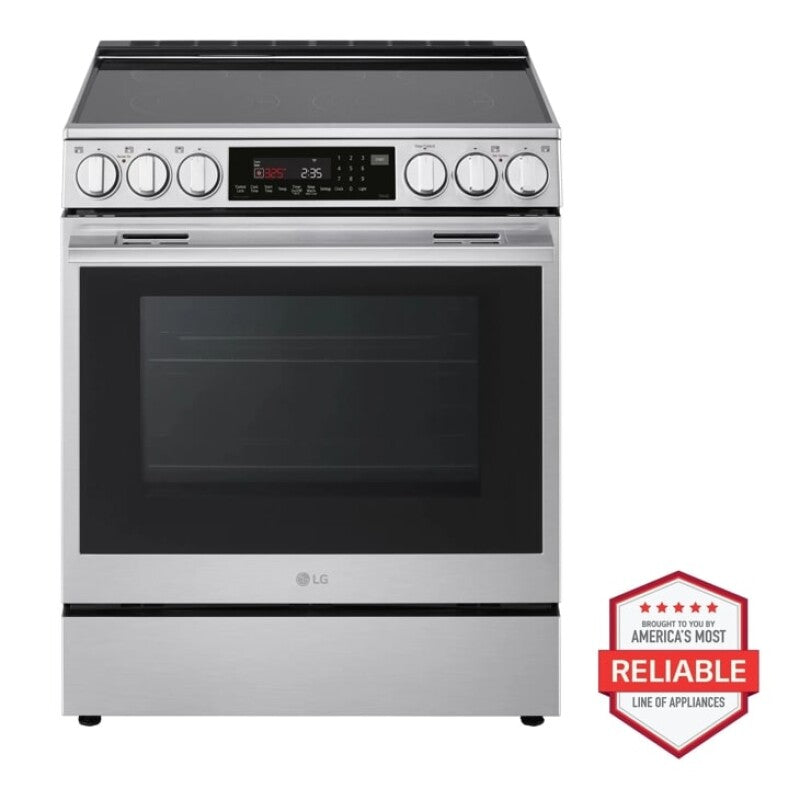 LG 6.3 Cu. Ft. Smart Electric Slide-in Range With Instaview®, Probake Convection®, And Air Fry - Print Proof Stainless Steel (LSEL6337XE)