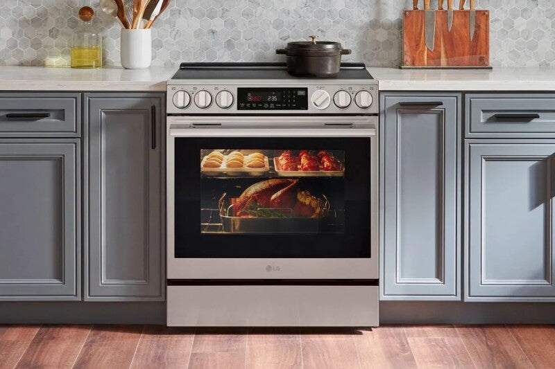 LG 6.3 Cu. Ft. Smart Electric Slide-in Range With Instaview®, Probake Convection®, And Air Fry - Print Proof Stainless Steel (LSEL6337XE)