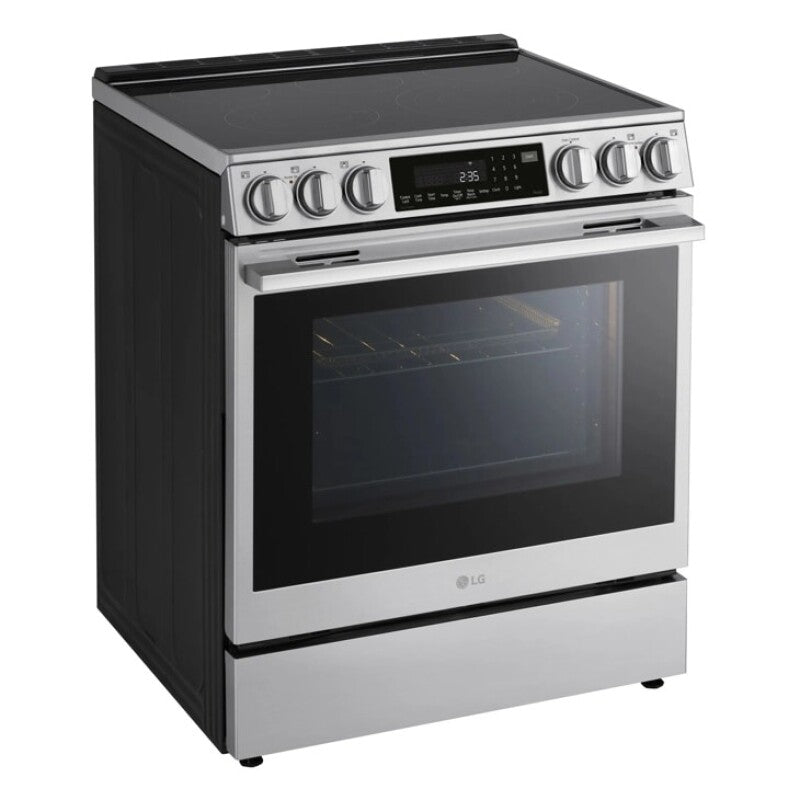 LG 6.3 Cu. Ft. Smart Electric Slide-in Range With Instaview®, Probake Convection®, And Air Fry - Print Proof Stainless Steel (LSEL6337XE)