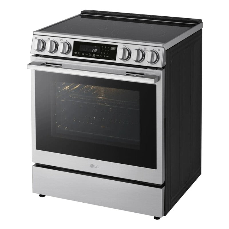 LG 6.3 Cu. Ft. Smart Electric Slide-in Range With Instaview®, Probake Convection®, And Air Fry - Print Proof Stainless Steel (LSEL6337XE)