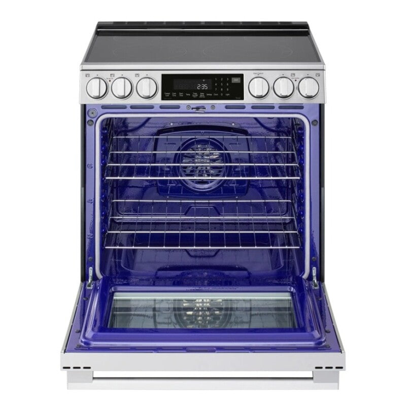 LG 6.3 Cu. Ft. Smart Electric Slide-in Range With Instaview®, Probake Convection®, And Air Fry - Print Proof Stainless Steel (LSEL6337XE)