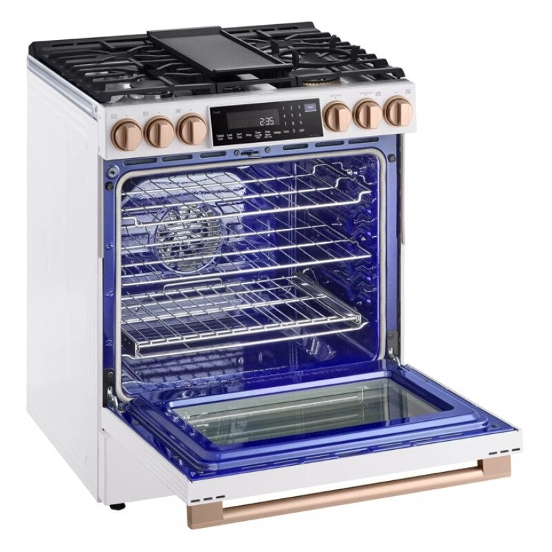 LG Studio LG STUDIO 6.3 cu. ft. InstaView® Gas Slide-in Range with ProBake Convection® and Air Fry - Essence White (LSGS6338N)