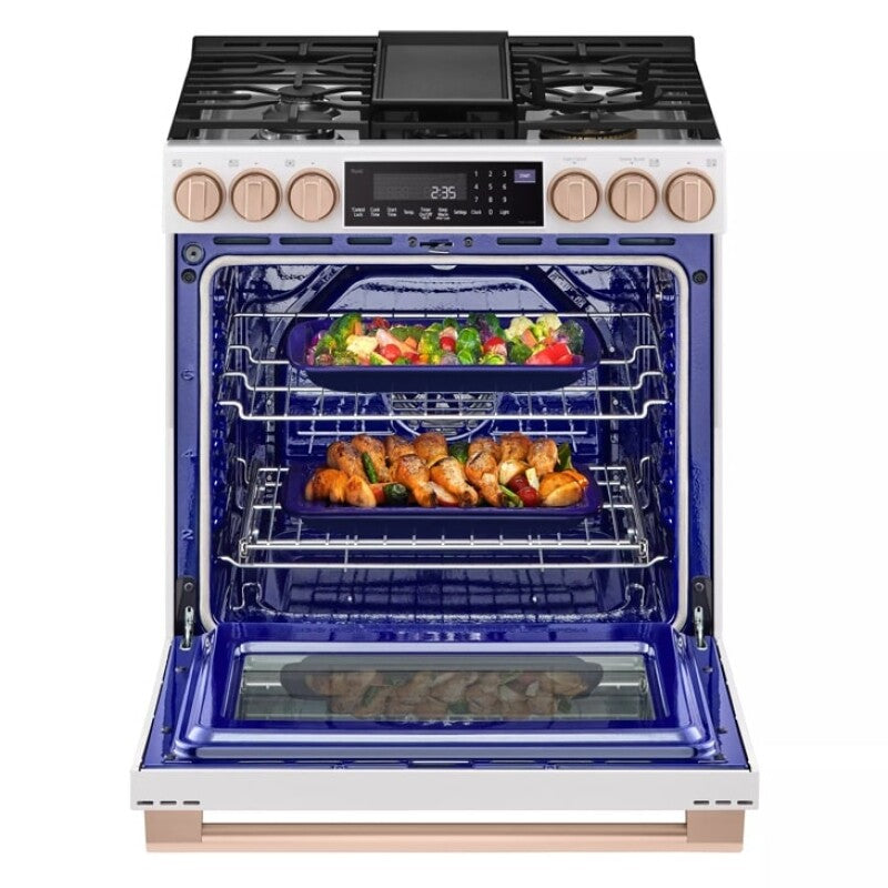LG Studio LG STUDIO 6.3 cu. ft. InstaView® Gas Slide-in Range with ProBake Convection® and Air Fry - Essence White (LSGS6338N)