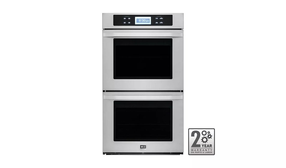 LG Studio 4.7(x2) Cu.ft. Capacity 30” Built-in Double Wall Oven With Convection System - Stainless Steel (LSWD305ST)