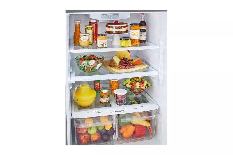 LG 20 cu. ft. Top Freezer Refrigerator - Stainless Steel (LTCS20020S)