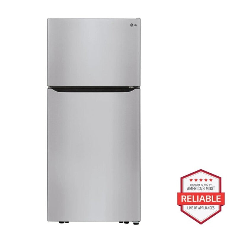 LG 23.8-Inch 20 Cu. Ft. 30 Inch Wide Top Freezer Refrigerator - Stainless Steel - Stainless Steel (LTCS20020S)
