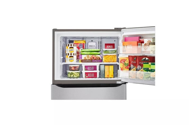 LG 23.8-Inch 20 Cu. Ft. 30 Inch Wide Top Freezer Refrigerator - Stainless Steel - Stainless Steel (LTCS20020S)