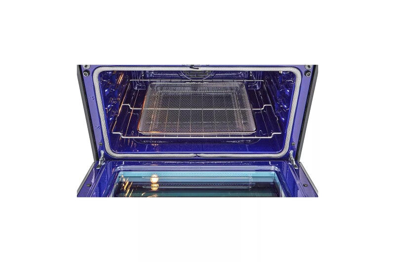 LG 6.9 Cu. Ft. Smart Gas Double Oven Slide-in Range With Instaview®, Probake® Convection, Air Fry, And Air Sous Vide - Print Proof Stainless Steel (LTGL6937F)