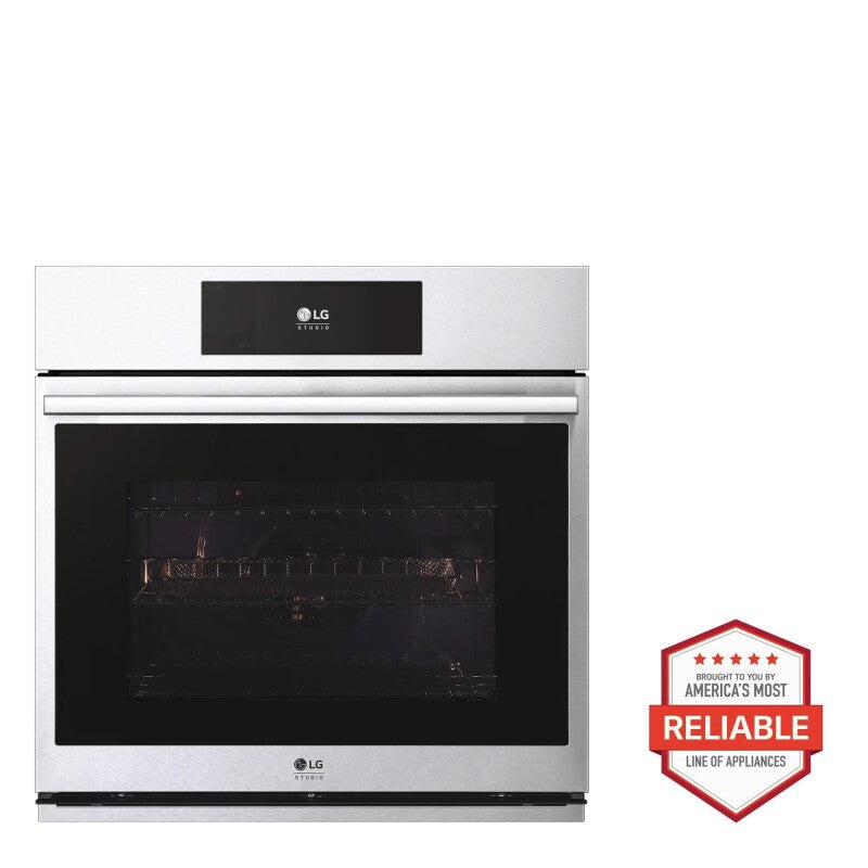 LG 6.9 Cu. Ft. Smart Gas Double Oven Slide-in Range With Instaview®, Probake® Convection, Air Fry, And Air Sous Vide - Print Proof Stainless Steel (LTGL6937F)