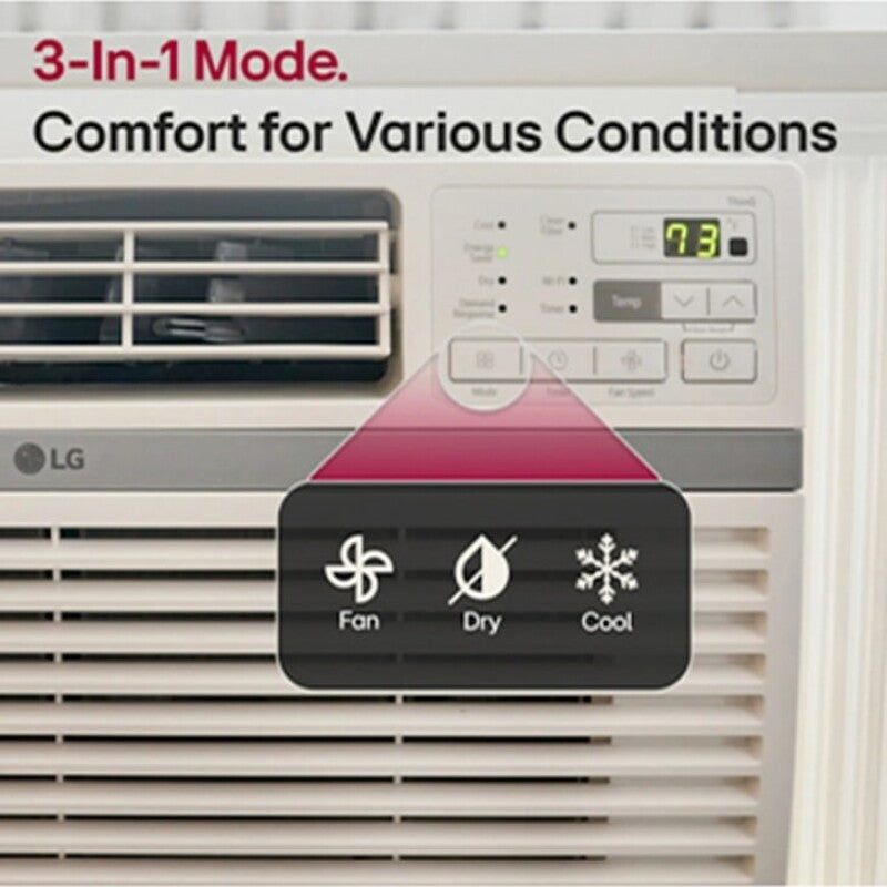 LG 14,000 Btu Window Air Conditioner | Cools Up To 800 Sq. Ft. - White (LW1424RD)