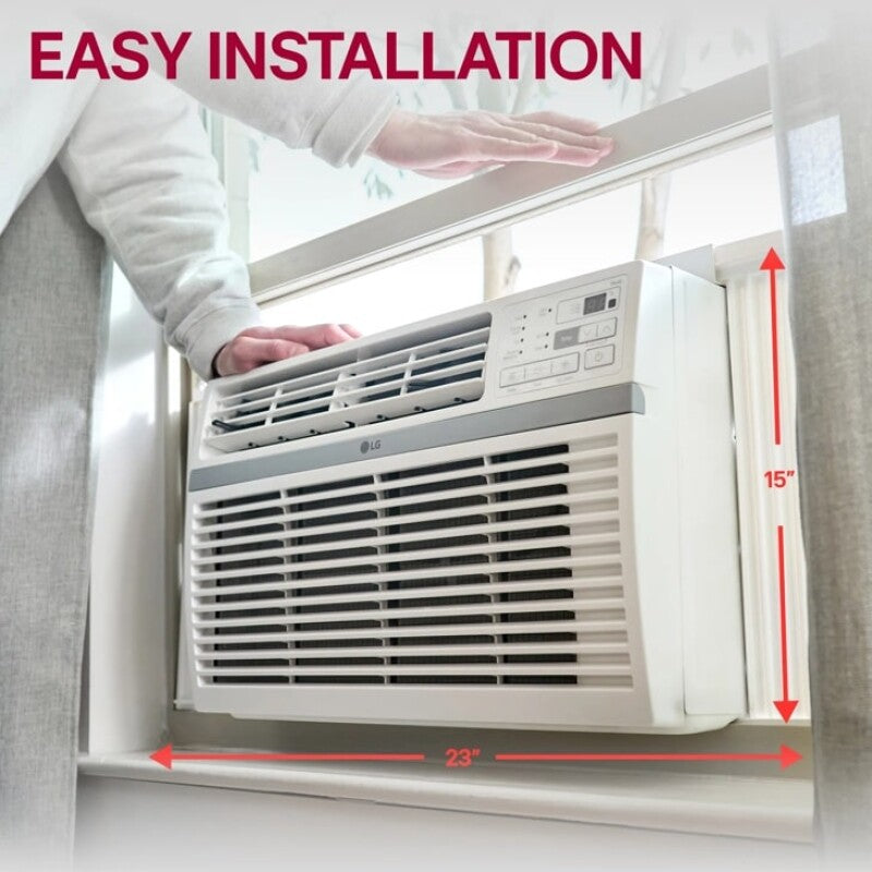 LG 14,000 Btu Window Air Conditioner | Cools Up To 800 Sq. Ft. - White (LW1424RD)